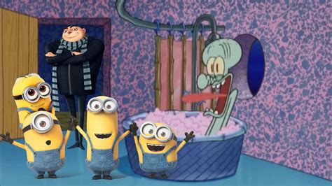 gru and minions drops squidward's house by haikaltv on DeviantArt