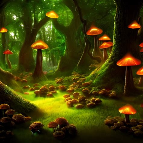 Mushroom Forest Drawings