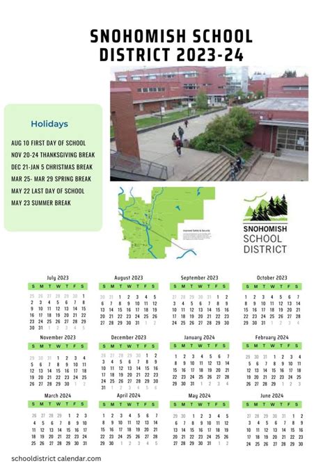 Snohomish School District Calendar Holidays 2023-2024