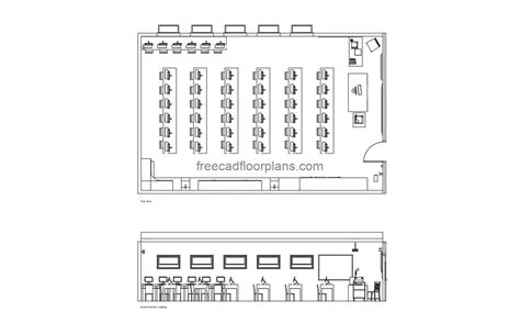 Computer Classroom - Free CAD Drawings