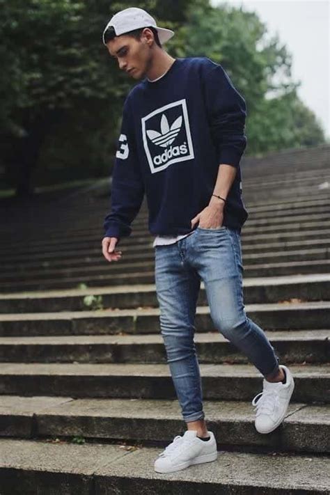 How to Style Adidas Superstar Men-18 Outfits with Adidas Sneakers