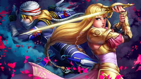 Download Princess Zelda Sheik (The Legend Of Zelda) Video Game Hyrule Warriors HD Wallpaper by Erin