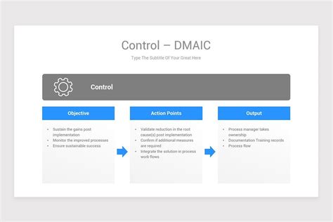 DMAIC Model PowerPoint PPT Template is a professional Collection shapes ...