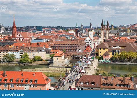 Wurzburg, Germany, September 15. Panorama of Old Town with Old Main Bridge Editorial Photography ...