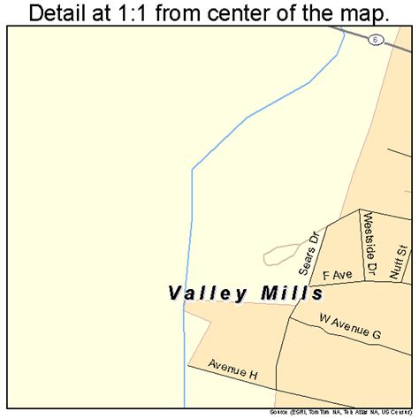 Valley Mills Texas Street Map 4874732