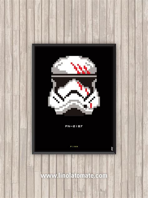 STAR WARS, Finn, Pixel art, l’affiche revisitée par Lino la Tomate