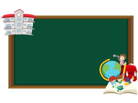 School Border Backgrounds | Border & Frames, Green Templates | Free PPT ...