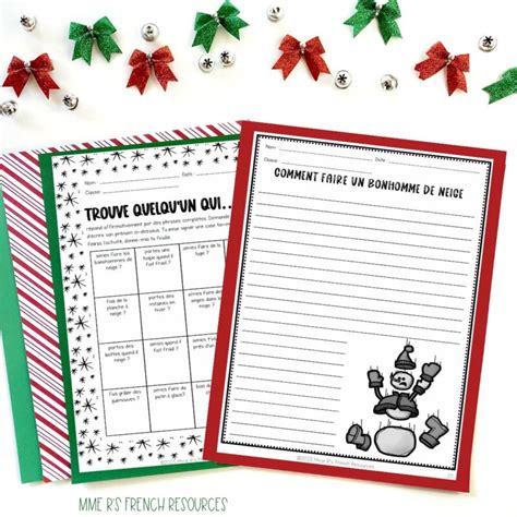 Fun French Christmas Worksheets - Mme R's French Resources