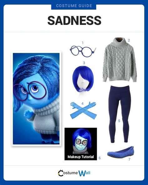 Dress Like Sadness Costume DIY Outfit | Costume Wall