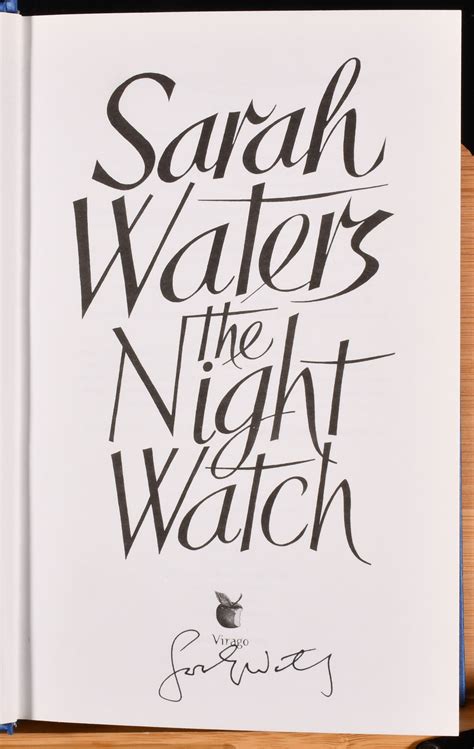 The Night Watch by Sarah Waters: Fine Hardback (2006) First edition ...