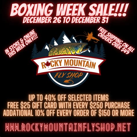 Boxing Week Sale 2024!!! – Rocky Mountain Fly Shop