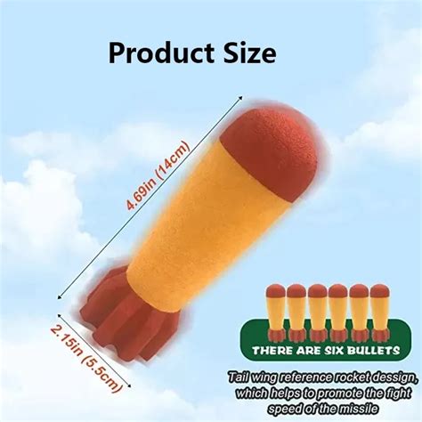 Toy Rocket Barrel Launcher For Kids Includes 3 Foam Rockets Shooting ...