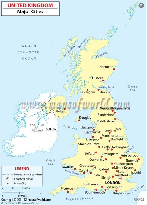 United Kingdom Major Cities Location Map | Best Places to Visit ...