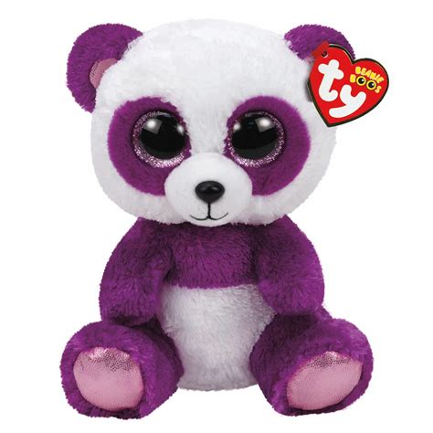 Pyoopeo Ty Beanie Boos 6" 15cm Boom Boom the Purple Panda Plush Regular Soft Stuffed Animal ...