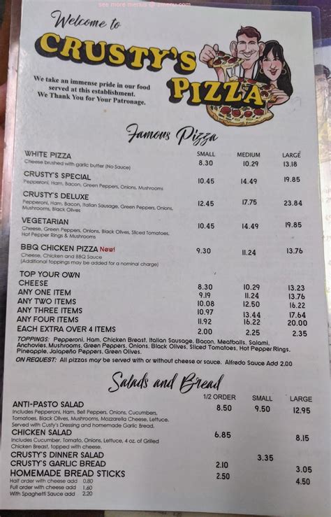 Online Menu of Crusty's Pizza Restaurant, Camp Verde, Arizona, 86322 ...