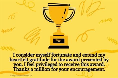 Thank You For The Award Quotes