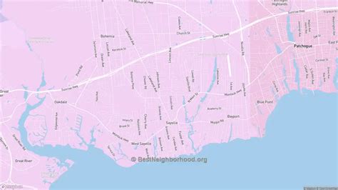 Sayville, NY Political Map – Democrat & Republican Areas in Sayville ...