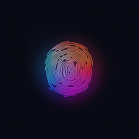 Premium Photo | Holographic digital fingerprint cyber security