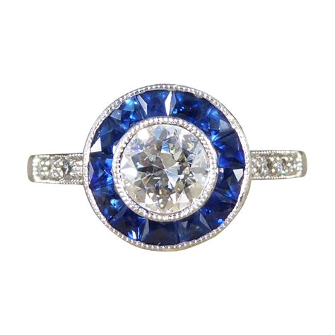 Diamond and Sapphire Target Engagement Ring — Jewellery Discovery