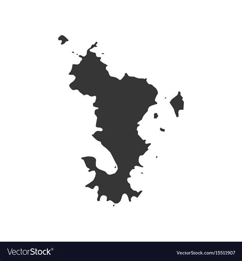 Mayotte map outline Royalty Free Vector Image - VectorStock