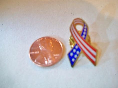 American Flag Ribbon Lapel Pin Patriotic Unisex Awareness - Etsy