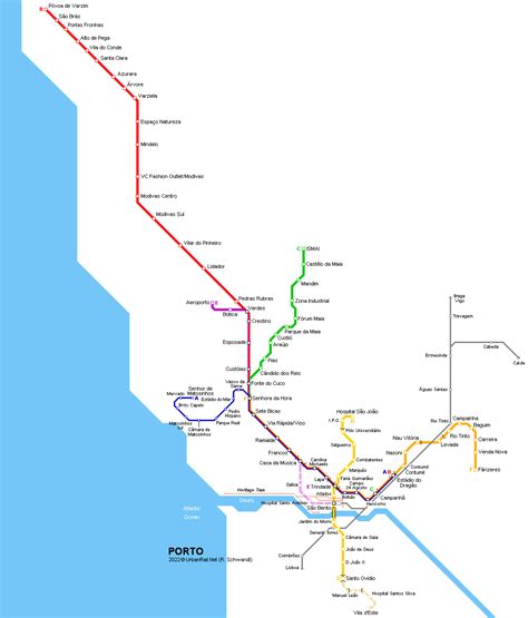 Mapa Metro Porto