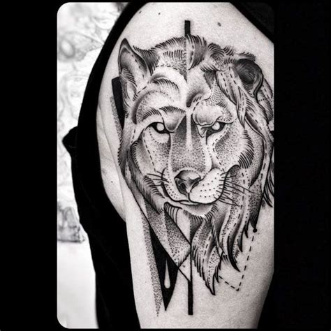 Wolf and Lion Heads tattoo Lion Head Tattoos, Wolf Tattoos, New Tattoos, Small Tattoos, Tatoos ...