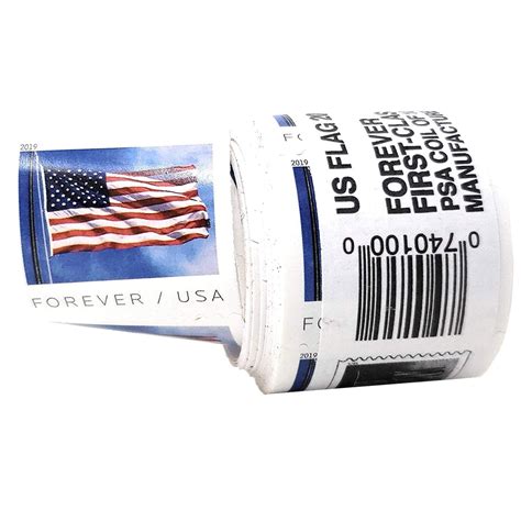 U.S. Flag 1 roll of 100 USPS Forever First Class Postage Stamps Billowing Stars & Stripes ...