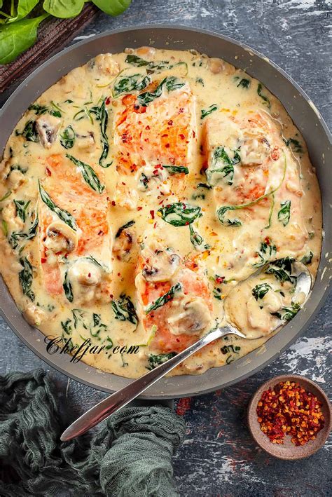 Easy Creamy Salmon Florentine - Chefjar