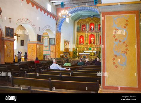 Interior of the chapel at Mission San Juan Bautista, California, USA ...