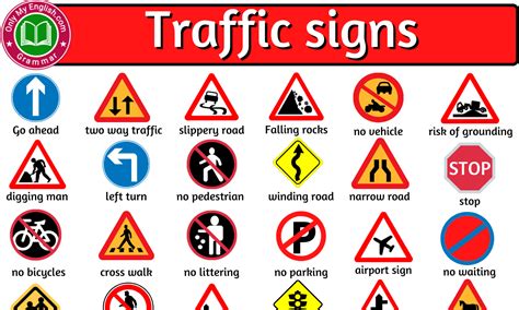 List of Road Sign and Traffic Symbols » OnlyMyEnglish