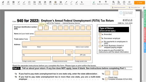 IRS Form 940 for 2023 > Printable 940 Tax Form or Fillable PDF With ...