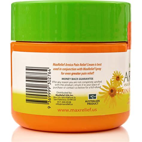 MaxRelief Arnica Montana Pain Cream - For Sufferers of Knee, Joint & O– Nature's Home Natural