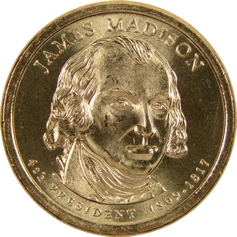 2007 P James Madison Presidential Dollar BU Uncirculated $1 Coin ...