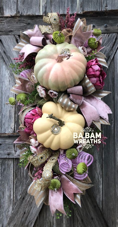 Shabby Chic Autumn, Fall Wreath, Fall Swag, Autumn Swag, Autumn Wreath ...