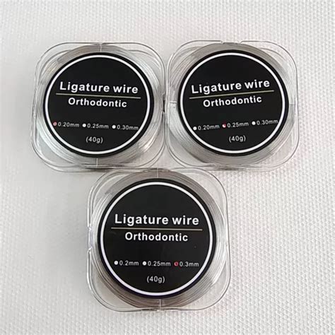 DENTAL ORTHODONTIC LIGATURE Wires Stainless Steel Wire 50g 0.2/0.25/0.3mm Roll $5.80 - PicClick