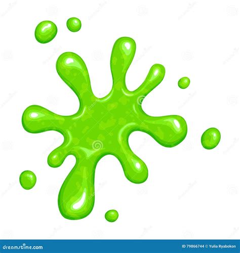 Slime Blot Isolated On White Background. Cartoon Vector | CartoonDealer ...