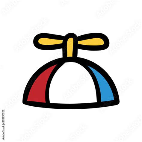 Cartoon Simple Propeller Hat Vector Illustration - Buy this stock ...