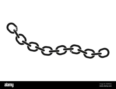Black Metal Chain on White background Stock Vector Image & Art - Alamy