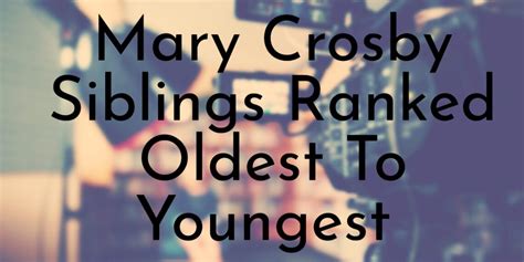 Mary Crosby's 6 Siblings Ranked Oldest To Youngest - Oldest.org