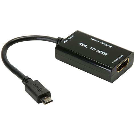 Parts Express MHL Adapter USB Micro B to HDMI with Power/Charging Input