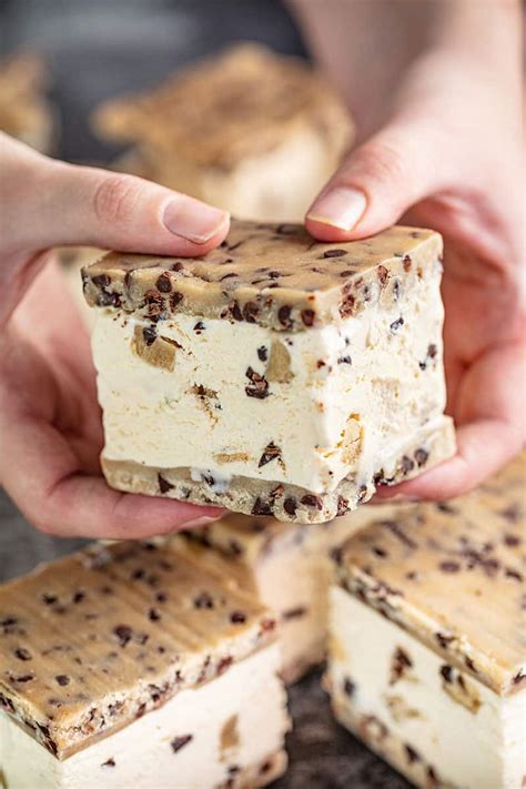 Chocolate Chip Cookie Dough Ice Cream Sandwiches