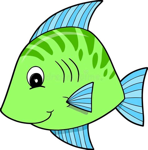 Cute Green Fish. Vector Illustration , #AFFILIATE, #Green, #Cute, #Fish ...