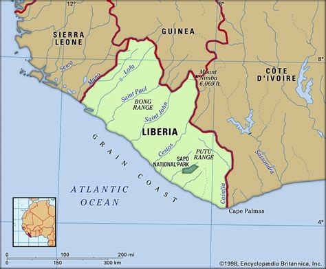 Political Map Of Liberia