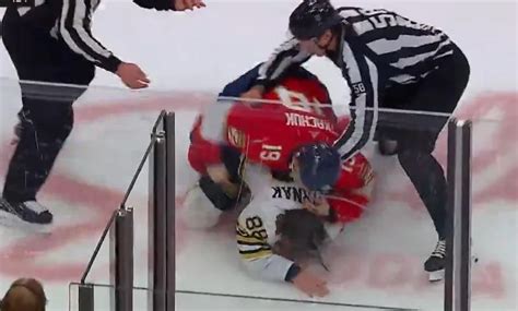 Video shows David Pastrnak asking his coach to fight Matthew Tkachuk