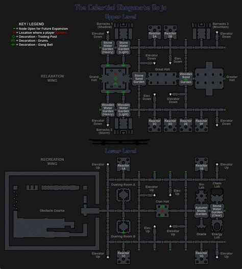 Dojo Layout Map | The Celestial Shogunate