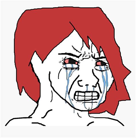 Crying Blood Rage Face , Png Download - Sad Face Drawing Meme ...