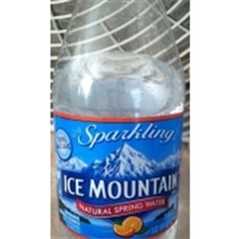 Ice Mountain Sparkling Natural Spring Water, Mandarin Orange Essence: Calories, Nutrition ...