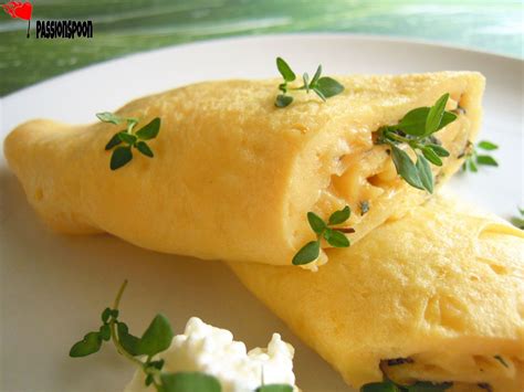 French omelette; classic French food - PassionSpoon recipes