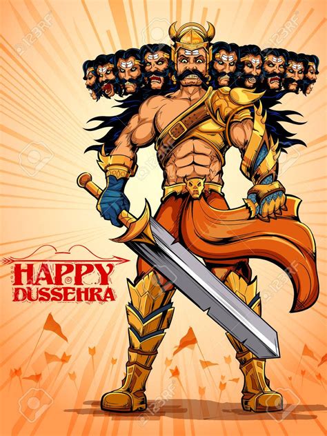 Ravana with ten heads for Dussehra Stock Vector - 84855053 Shiva Art ...